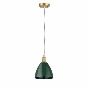 Plymouth Dome - 1 Light Cord Hung Mini Pendant In Industrial Style-11.25 Inches Tall and 7.5 Inches Wide - 1 of 1