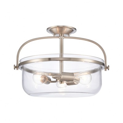 Elk Home Wentworth 3 - Light Semi-Flush Mount in  Brushed Nickel