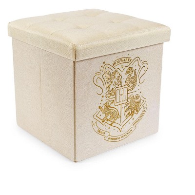 Robe Factory LLC Harry Potter Hogwarts 15-Inch Storage Bin Ottoman Cube Organizer