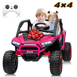 JOYRACER 24V 2 Seater 4WD Ride-On UTV for Kids with Remote Control, 4×100W Motors, 3 Speeds & Bluetooth, XL Seats Electric Off-Road UTV - 1 of 4