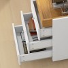TopComfy Decorative Storage Cabinets 3 Drawer Home Office Storage Cabinet Desk Printer Stand with Storage for Living Room, White, 28.3"*20.5"*7.5" - 4 of 4