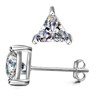 Paaaawaters White Gold Plated Triangle Cubic Zirconia Stud Earrings for Women - 2 of 4