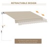 Sapphtopaz 13' x 8' Retractable Awning Manual Patio Awnings Sunshade Shelter UV & Water-Resistant with Manual Crank Handle - 3 of 4