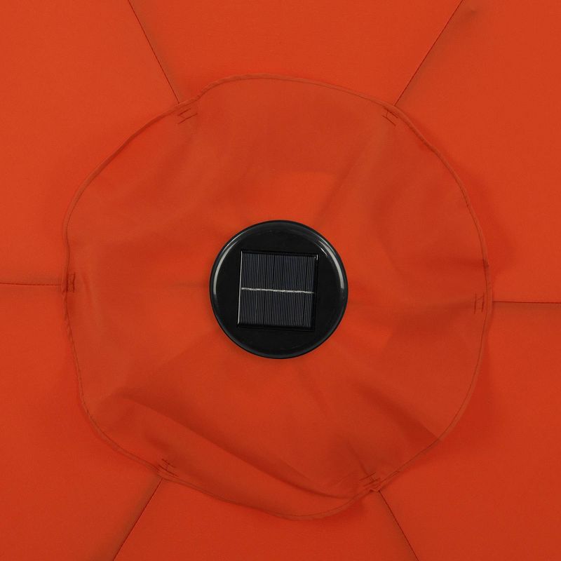 7.5&#39; x 7.5&#39; Solar LED Patio Umbrella Orange - Wellfor, 5 of 15
