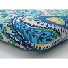 Outdoor/Indoor Rounded Corners Chair Cushion Amalia Paisley Blue - Pillow Perfect - 2 of 4