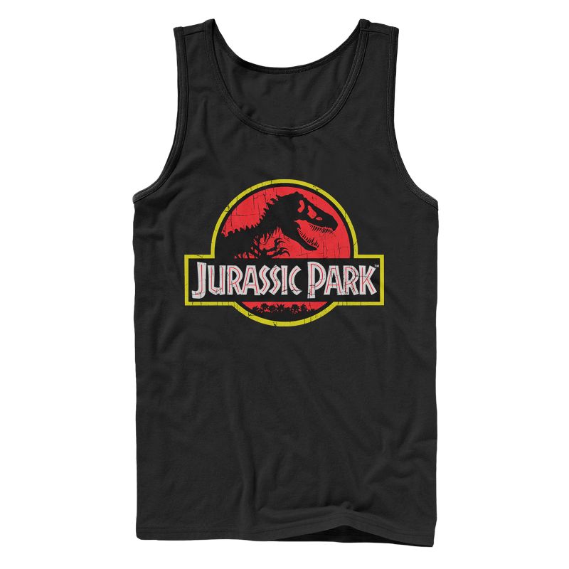 Men's Jurassic Park T Rex Logo Tank Top, 1 of 5