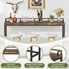 Kumasinova 70.9 Inch Console Table with Metal Legs,Entryway Console Table behind Couch,Sofa Table for Hallway,Living Room & Entryway,Brown - 4 of 4