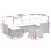 vidaXL 7 Piece Patio Sofa Set with Cushions Poly Rattan - 4 of 4