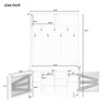 CAVINAS Hall Tree with 7 Hooks Modern Coat Rack with Storage Bench and Adjustable Shelves for Entryway - 4 of 4