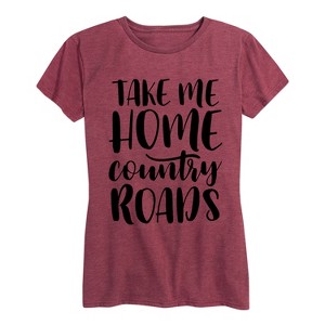 Women's - Instant Message - Take Me Home Country Roads Short Sleeve Graphic T-Shirt - 1 of 4