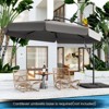 Tangkula 10FT Offset Hanging Umbrella Patio Cantilever Umbrella w/ Easy Tilt Adjustment - 2 of 4