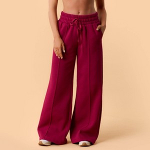 Blogilates Women's Travel Trouser High-Rise Wide Leg Sweatpants - 1 of 4