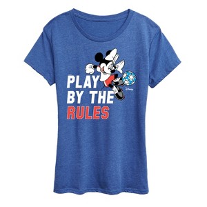 Women's - Disney - Play By The Rules Soccer Short Sleeve Graphic T-Shirt - 1 of 4