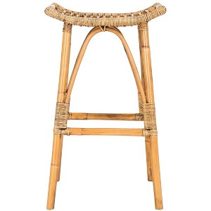 Leda Rattan Bar Stool  - Safavieh - 1 of 4