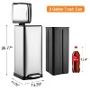 30 Liter (8 Gallon) Stainless Steel Kitchen Trash Can with Soft Close Lid, Foot Pedal - 2 of 4