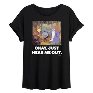Women's - Disney - The Sword And The Stone Oversized Graphic T-Shirt - 1 of 4