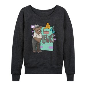 Women's - IF Movie - Lewis Poster Lightweight French Terry Wide Neck Long Sleeve Shirt - 1 of 4