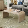 SAINTCY 47.2" Minimalist Coffee Table - Curved Art Deco Design for Living Room & Dining Room - 3 of 4