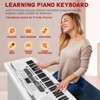 SKONYON 61 Key Lighted Keyboard Piano Electric Keyboard Kit with Stand, Bench, Headphones and Built-in Speakers - 2 of 4