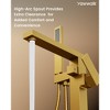 YAWWALK Double Handle Floor-Mounted Freestanding Tub Faucet with Hand Shower - 4 of 4