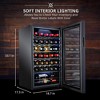 Ivation 34 Bottle Wine Cooler Fridge, Compressor Refrigerator W/Lock - 3 of 4