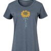Women's - Instant Message - Faith Sunflower Stem Graphic T-shirt Dress - 2 of 4