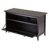 Zuri TV Stand for TVs up to 42" Espresso - Winsome: Mid-Century Modern, Wood Veneer, Chrome Hardware - 2 of 3
