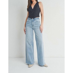 Women's Cuffed Palazzo - JUST BLACK DENIM - 1 of 4