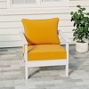 WestinTrends Avalon White Outdoor Modern HDPE Patio Club Chair with Deep Seat Cushions - 2 of 4
