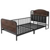 EMPIRE DIGLABS Twin Size Metal Platform Bed Frame with Storage & Upholstered Headboard, Black - 3 of 4