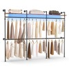 Besiost Industrial Pipe Clothing Rack, Reversible 118.3'' Clothes Rack for Hanging Clothes - 2 of 4
