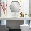 Howard Elliott 30"x30" Hexagonal Shaped Metal Framed Wall Mirror Silver - 2 of 4