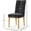 Meridian Furniture,Capri Velvet Dining Chair, Set of 2 - 3 of 4