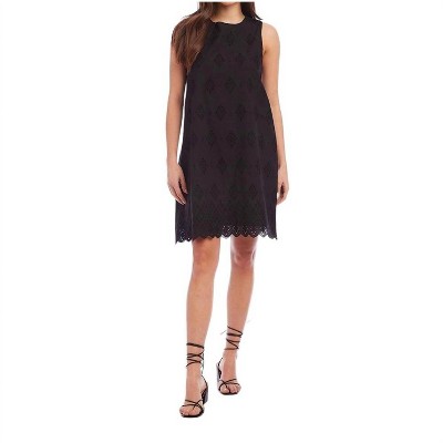 Women's Eyelet Shift Dress - Karen Kane