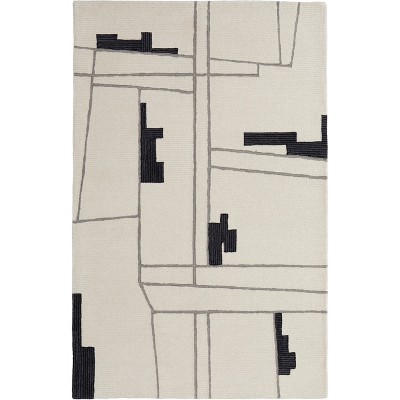 Maguire Transitional Abstract Ivory/Gray/Taupe Area Rug