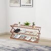 YIYIBYUS Free Standing 3 Tiers Shoe Racks for Closet, Foldable Bamboo Shoe Shelf for  Entryway - 3 of 4