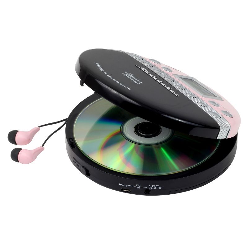 Studebaker SB3705 Super Sport Portable CD Player Plays CD Wirelessly through Car Radio - Includes FM Stereo Radio and Color Coordinated Stereo Earbuds, 3 of 6