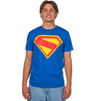 Seven Times Six Superman Shirt Mens S Shield Legacy Movie Adult Costume Graphic Tee Blue