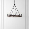 Brookville 8 Light 28" Chandelier - CHA4042 - Dark Walnut/Black - Safavieh - 3 of 4