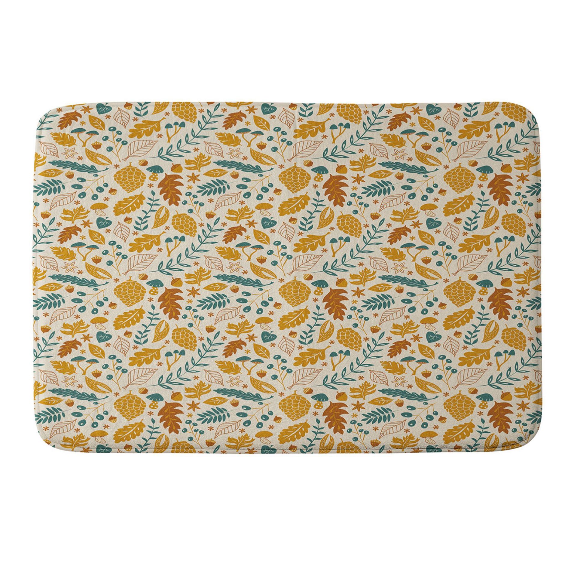 Deny Designs Lathe and Quill Autumn Foliage Memory Foam Bath Mat