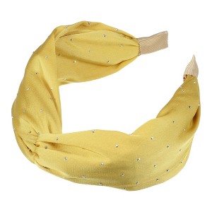 Unique Bargains Women's Fashion Faux Diamond Knitted Crossover Headband 5.91"x2.17" 1 Pc - 1 of 4