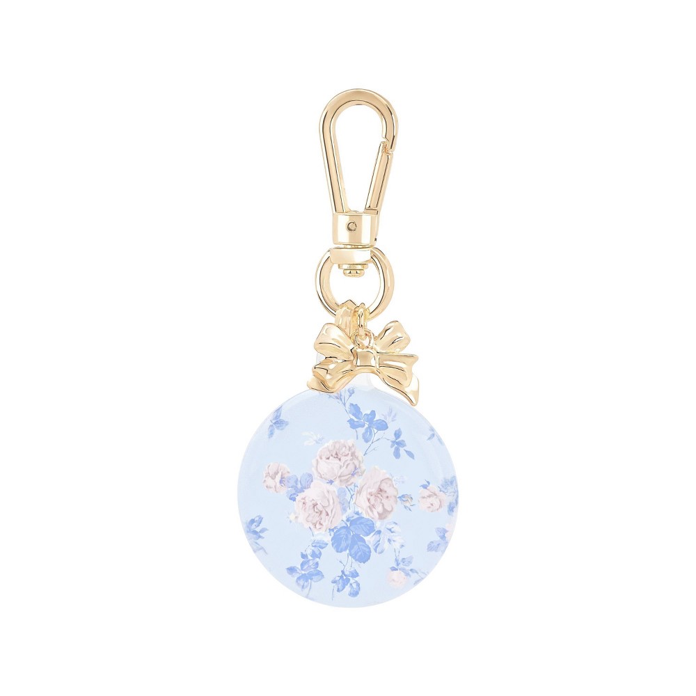 LoveShackFancy x Target – Case-Mate Everblooming Rosettes AirTag Keychain Case Whisper Blue