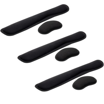 Mind Reader Wrist Rest, Set of 3, Black