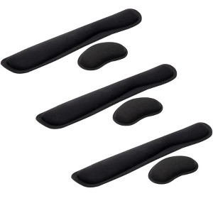 Mind Reader Wrist Rest, Set of 3, Black - 1 of 4