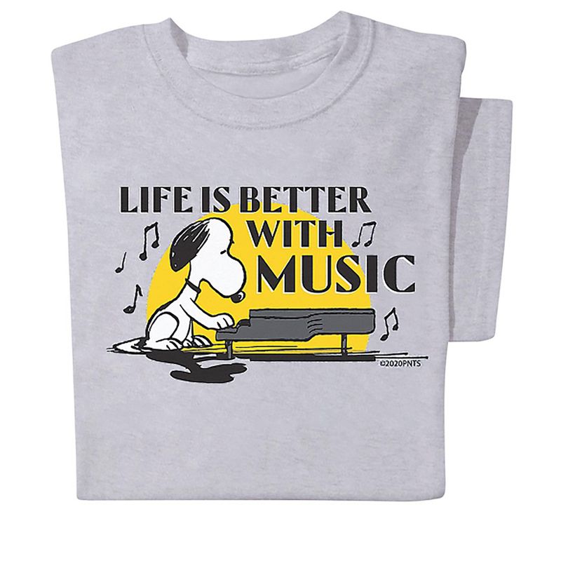 Collections Etc Snoopy Better With Music Tee, 3 of 5