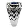 Slickblue Men’s Polished Stainless Steel Ring with Montana Synthetic Glass – Solitaire Design, size 7-13 - 4 of 4