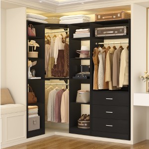 Aheaplus Freestanding Closet Organizer System with 3 Drawers - 1 of 4