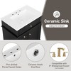 Christopher Knight Home Alonzo Modern 30" Bathroom Vanity with Ceramic Sink, One Shelf and Four Drawers - 4 of 4