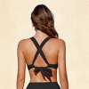 Women's Chic Crochet Trim Strappy Self Tie Back Bikini Top - Cupshe - 3 of 4