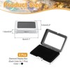 Unique Bargains Stainless Steel Glass Top Lid Jewelry Gemstone Display Box Silver Black - 2 of 4